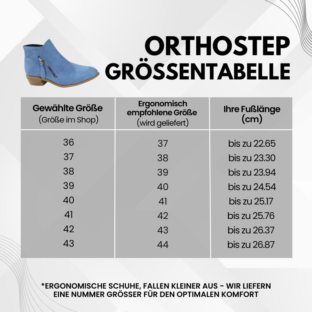 OrthoStef – Ergonomische Schmerzlinderungs-Stiefeletten mit ergonomischer Unterstützung