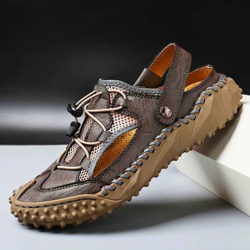 Sportlichen Herrensandalen mit Verstellbarem Riemen und Gepolsterter Sohle