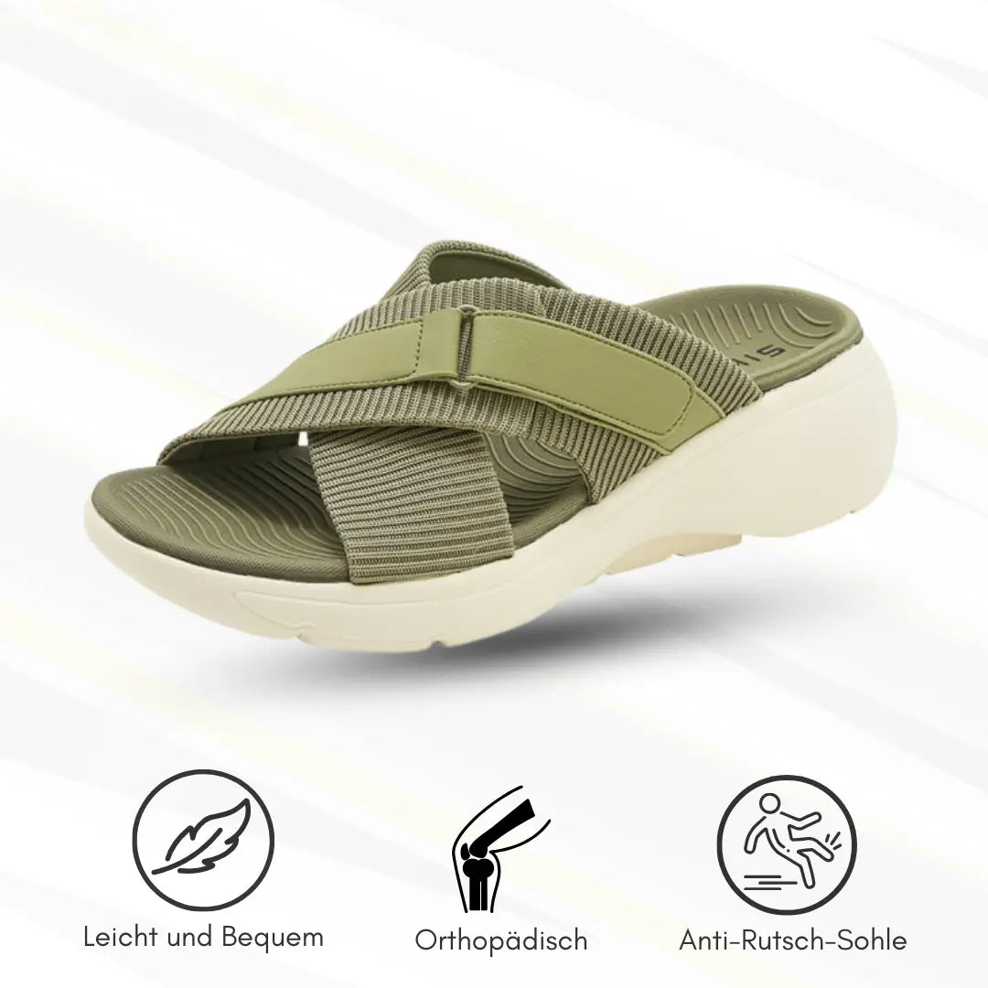 Orthocomfort - patentierte, orthopädische Sandalen für Schmerzlinderung
