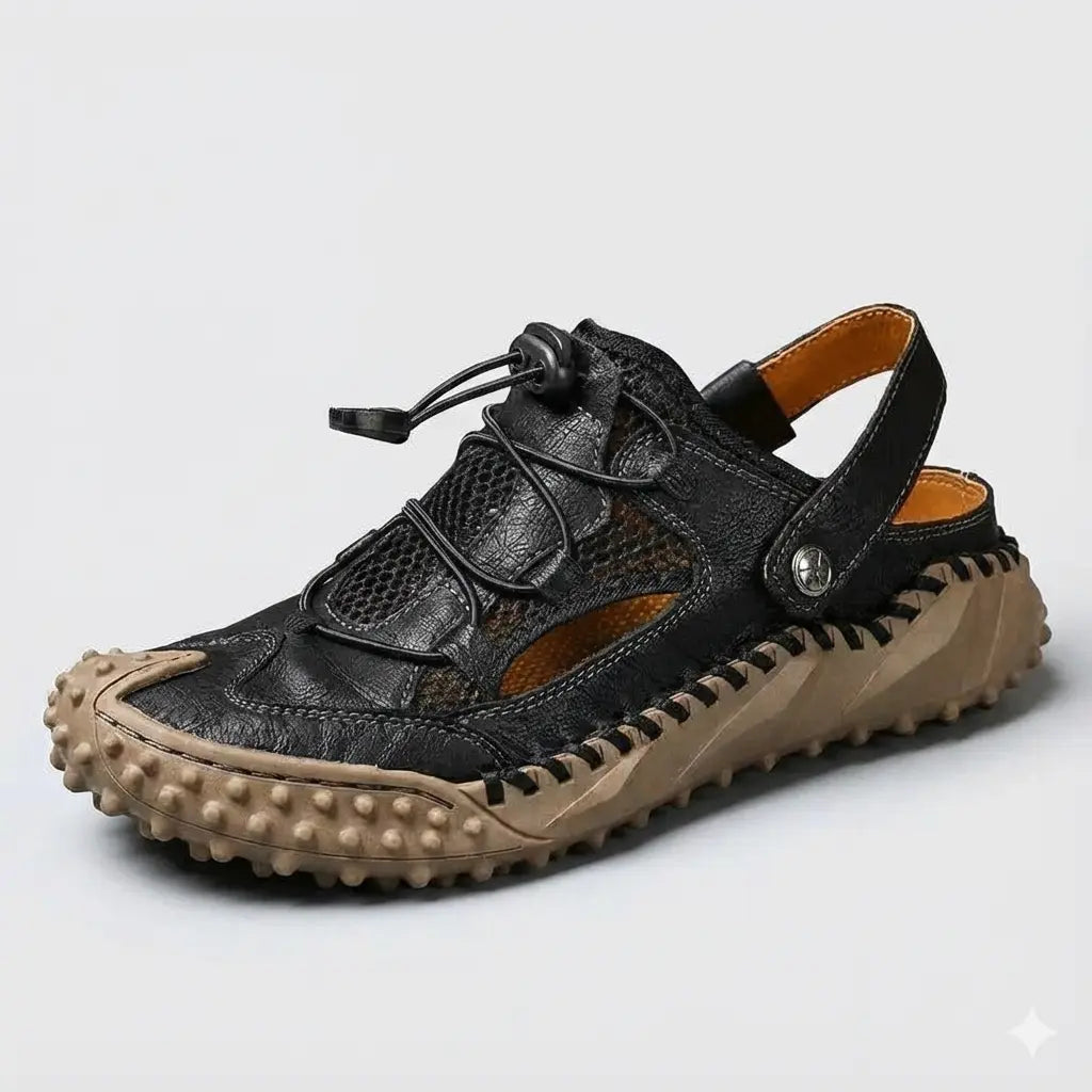 Sportlichen Herrensandalen mit Verstellbarem Riemen und Gepolsterter Sohle