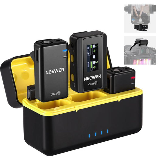 NEEWER CM28 Wireless Lavalier Mic with Charging Case