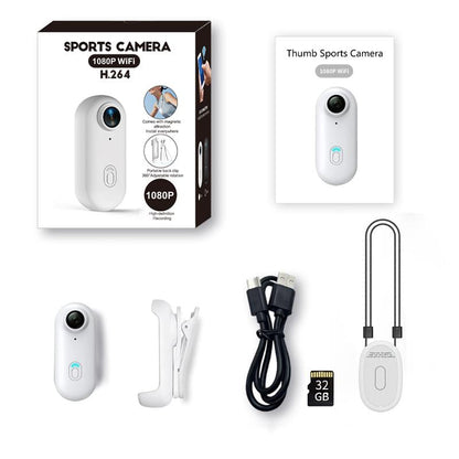 NUISK Tiny Thumb Camera: 128GB, 4K POV Video, Magnetic Mount