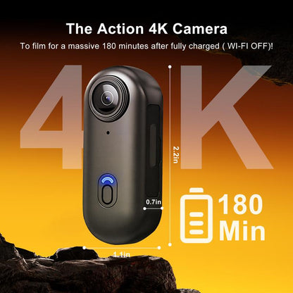 NUISK Tiny Thumb Camera: 128GB, 4K POV Video, Magnetic Mount