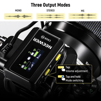 NEEWER CM28 Wireless Lavalier Mic with Charging Case 